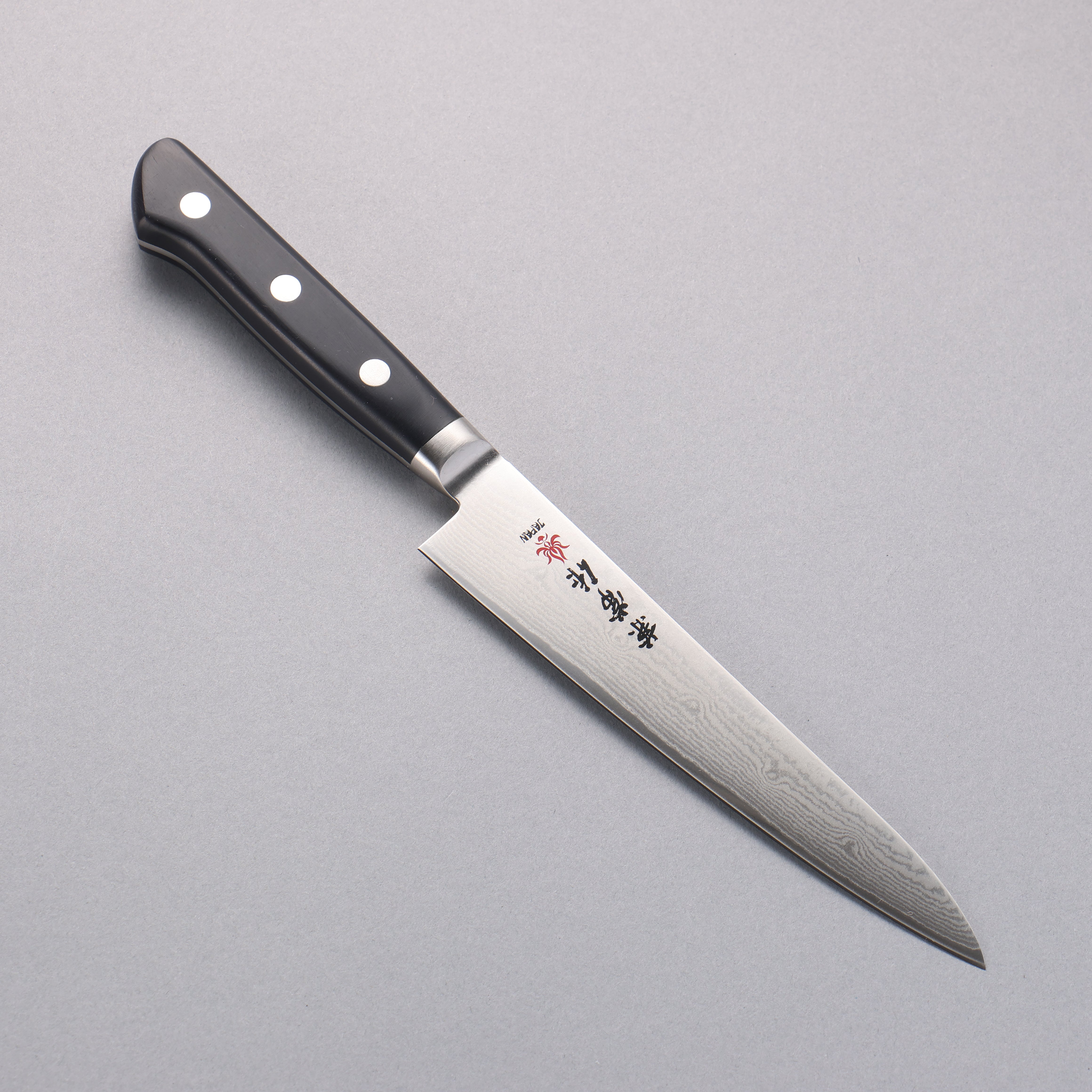 Kanetsune VG10 33-Layer Damascus Petty Utility Knife 150mm with Plastic Handle - Perfect for Kitchen, Camping & Outdoor Cooking