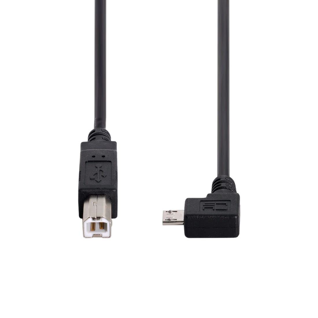 Chenyang Micro USB to USB B Printer Cable - 90 Degree Right Angle OTG Adapter for Printers, Scanners & Hard Drives (30cm) - Perfect for Home Office & Small Business Connectivity