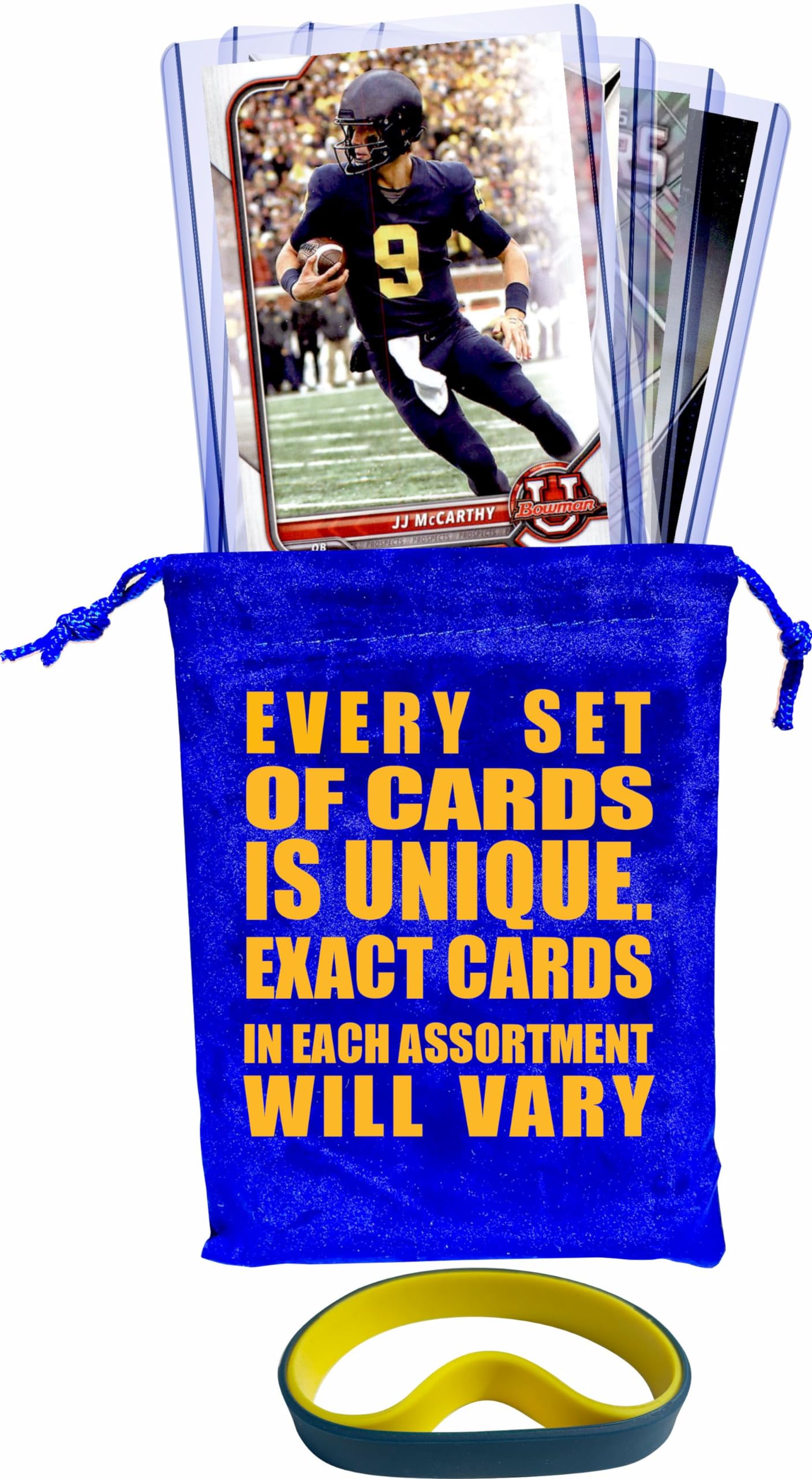 JJ McCarthy #4 Michigan Wolverines Football Cards Gift Pack - Collectible Trading Cards for Fans, Gifts & Memorabilia (Game Day, Display, Trading)