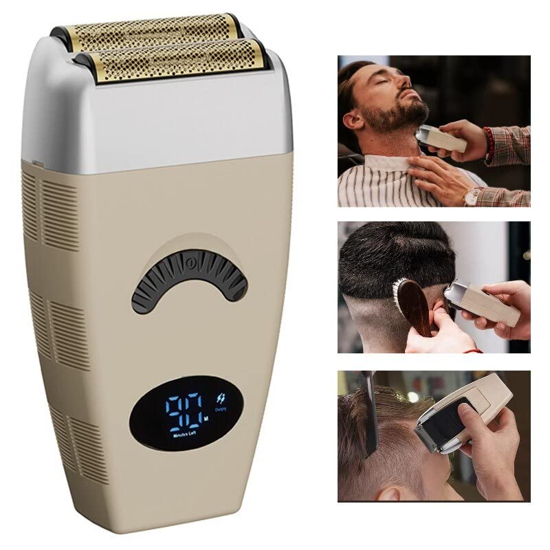 Premium Rechargeable Electric Shaver for Men - Wet/Dry Beard Trimmer & Foil Shaver for Bald Head & Facial Hair - Perfect for Travel, Gym & Daily Grooming Routine