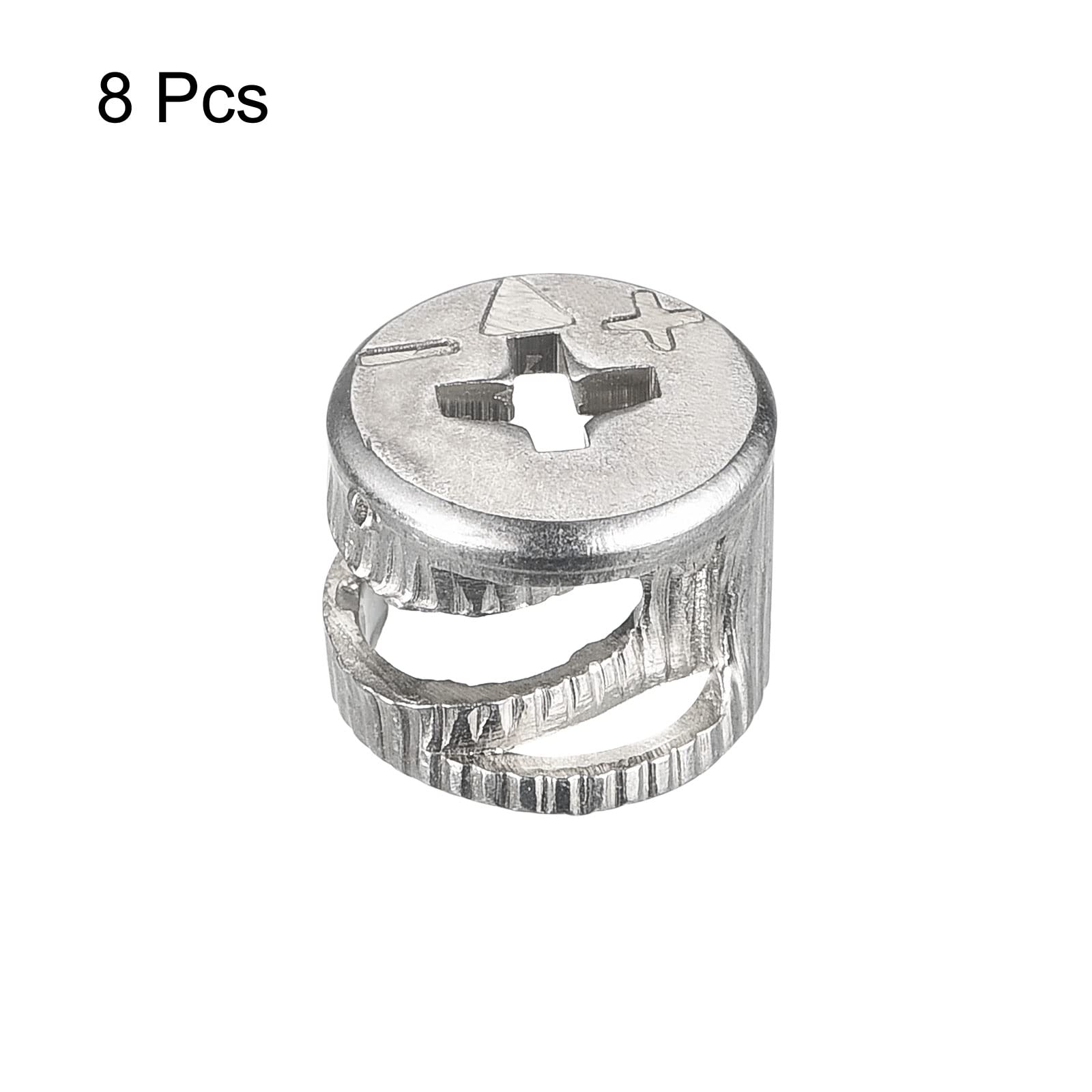 HARFINGTON 8pcs 11.65x9.8mm Cam Lock Nuts for Furniture Assembly - Durable Joint Connector & Locking Nuts for DIY Furniture, Cabinets, Wardrobes, and Bookshelves