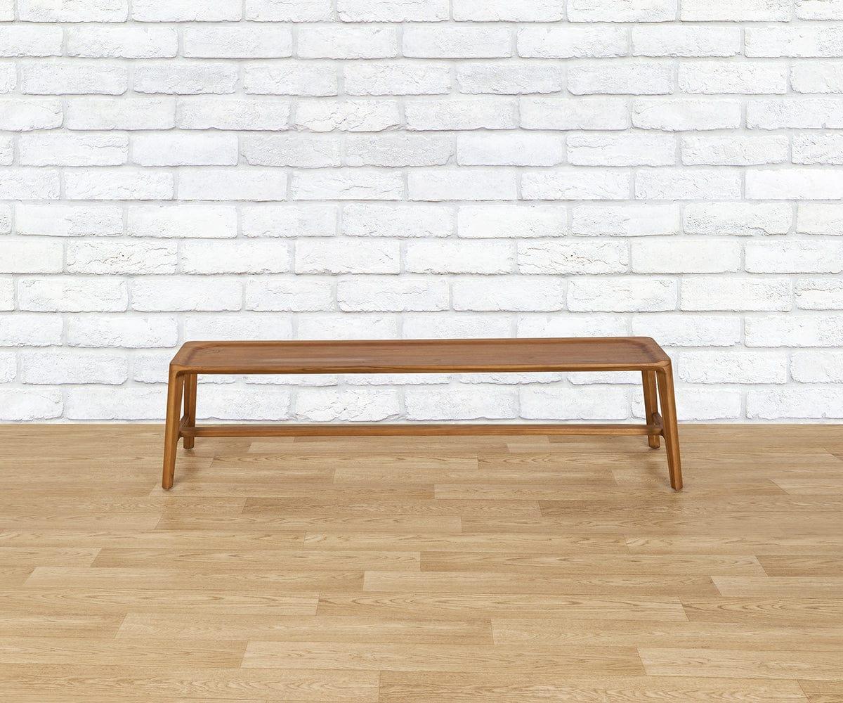 Nakia 72-Inch Wooden Bench for Living Room, Entryway, or Bedroom - Modern Farmhouse Style with Sturdy Construction - Perfect for Home Decor, Seating, and Storage