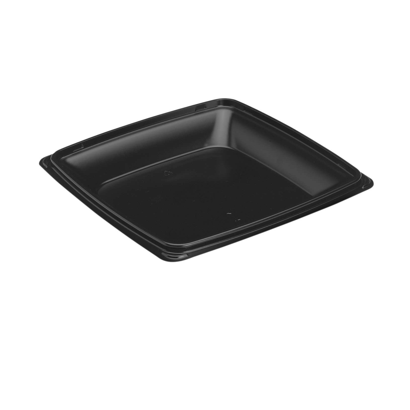 Solo 974025-PP04 9 Inch Black PP Plastic Takeout Food Container - Bulk Pack of 150 for Restaurants, Catering & Meal Prep | Durable Disposable To-Go Boxes for Hot & Cold Foods