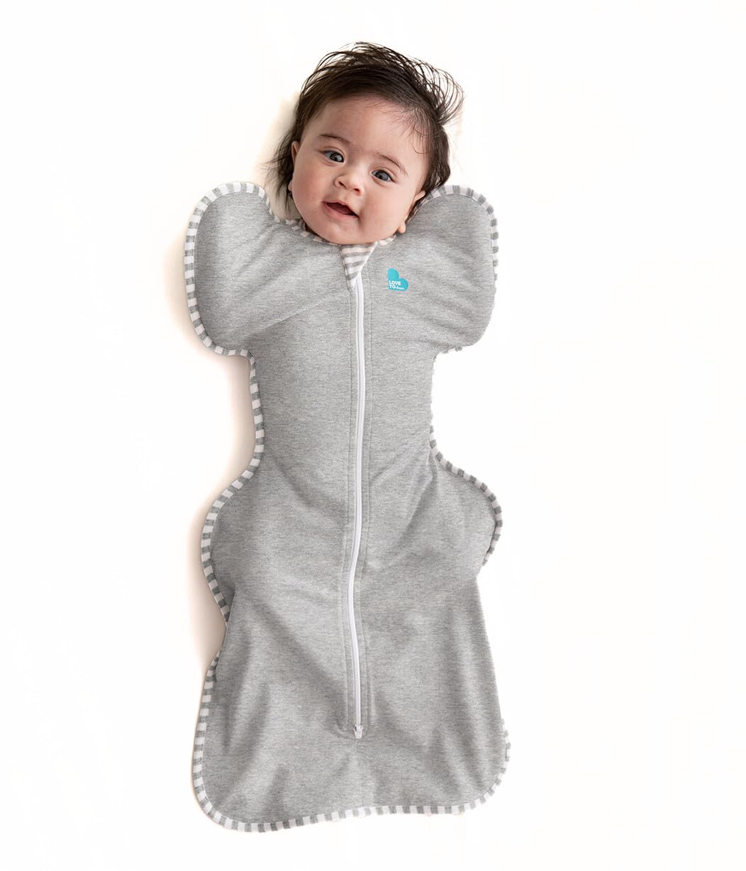 Love to Dream Swaddle UP Baby Sleep Sack - Self-Soothing Swaddle for Newborns 8-13lbs, Improves Sleep & Calms Startle Reflex, Soft Gray Infant Swaddle Blanket - Perfect for Nighttime & Naptime Comfort