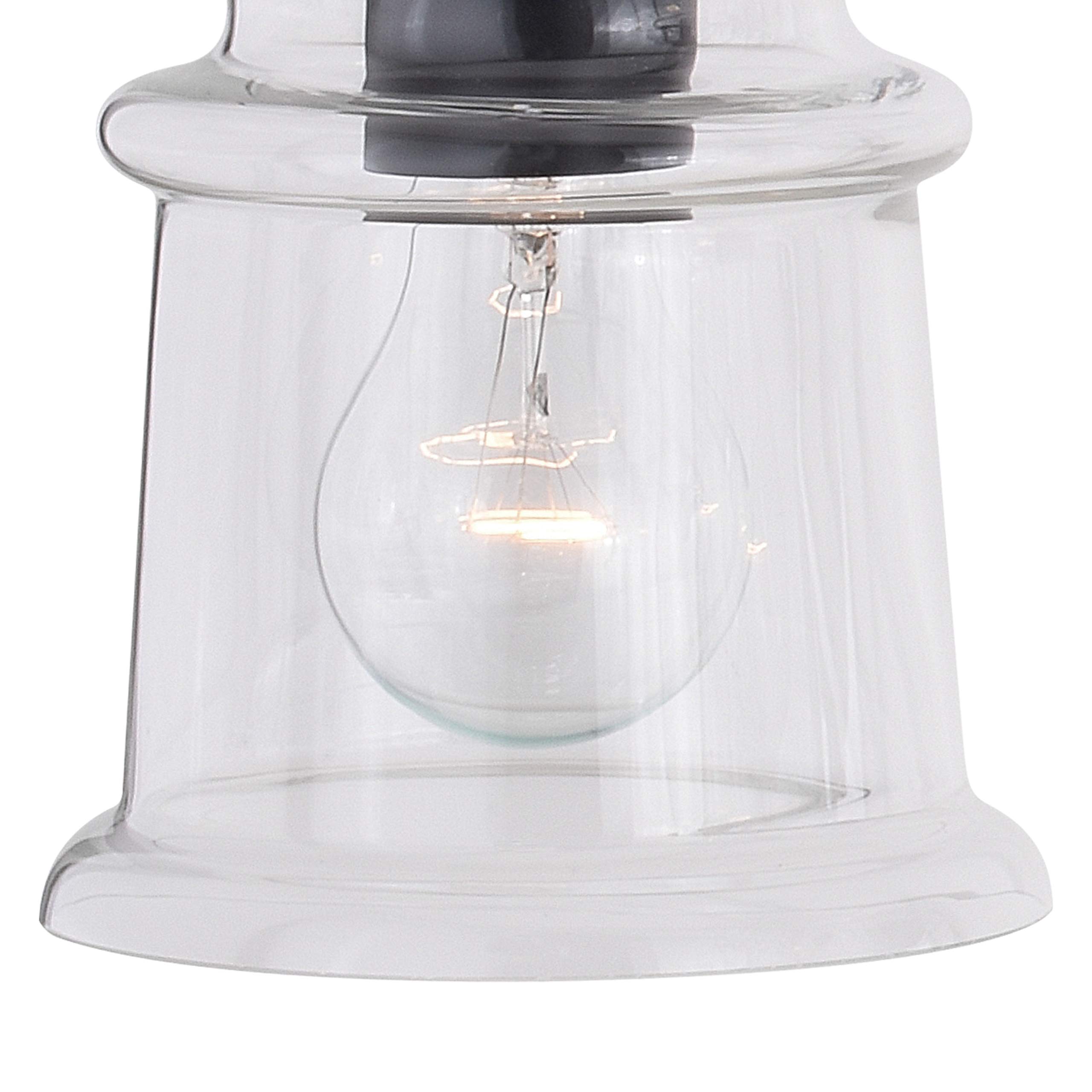 Toledo 4-Light Black Industrial Bathroom Vanity Light Fixture with Clear Glass Shades - Perfect for Modern Farmhouse, Loft, and Vintage Style Bathrooms