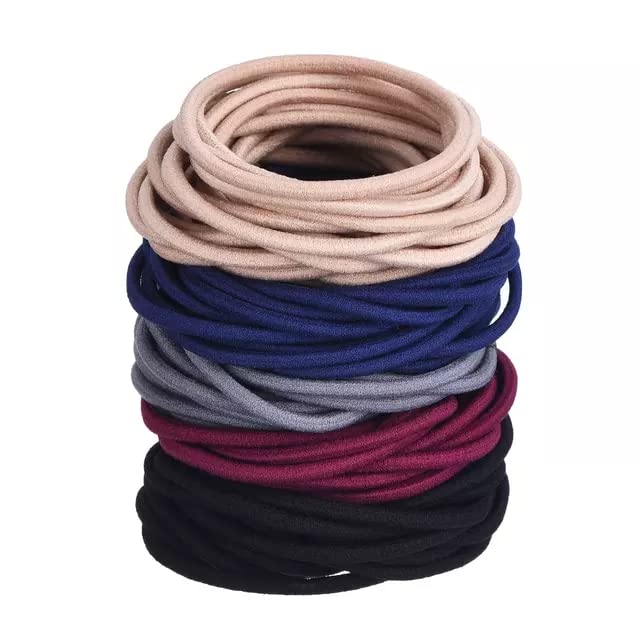 50 Hair Bands Multi-Colored