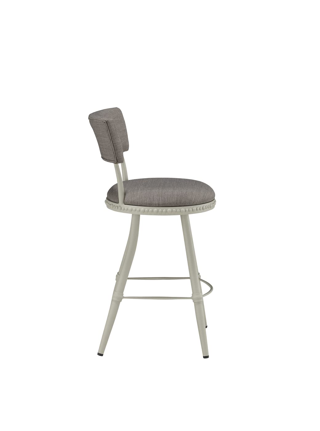 Boraam Benton Adjustable Bar Stool - Light Gray/Beige Finish - Perfect for Kitchen Islands, Breakfast Nooks & Home Bars