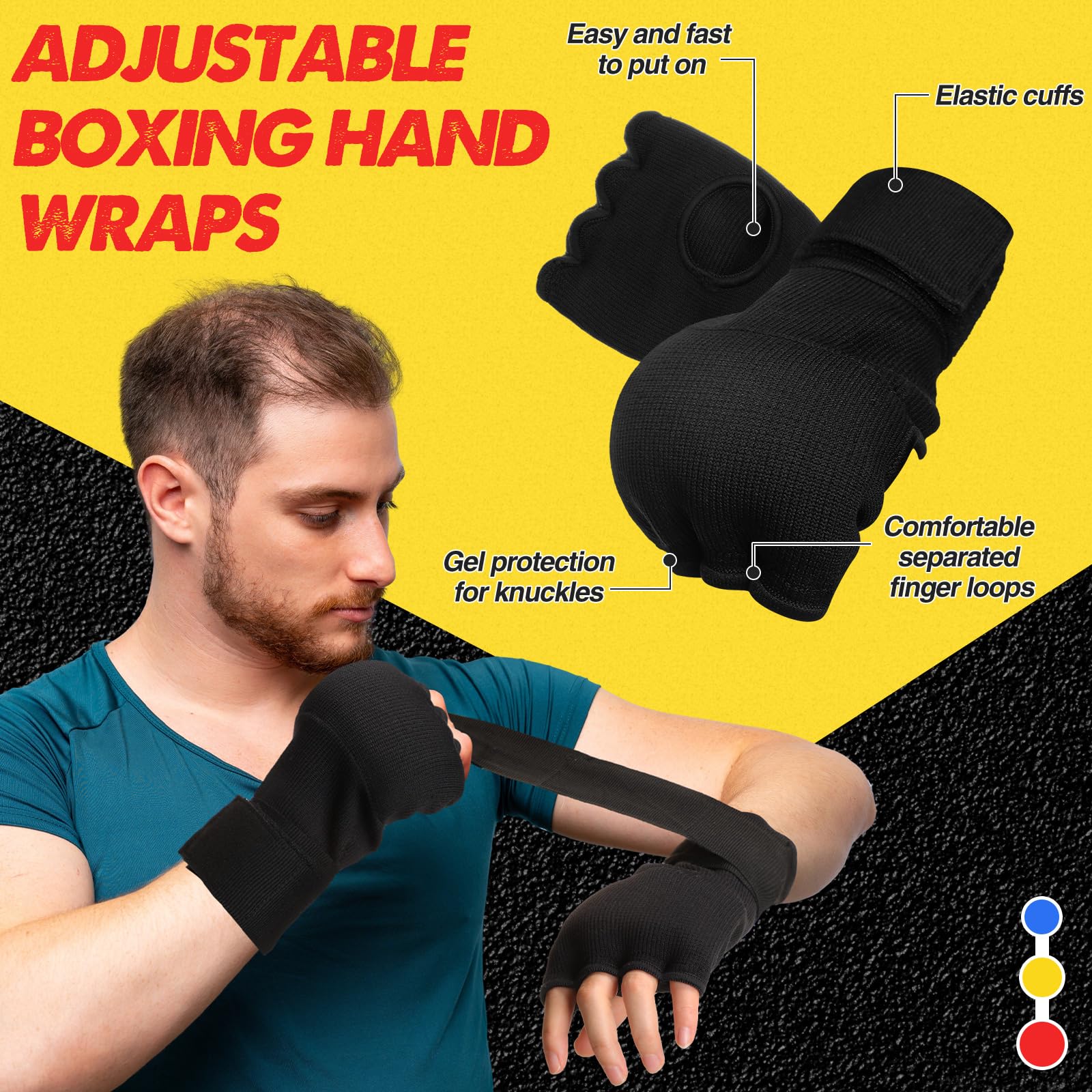**3-Piece Boxing Reflex Ball Set with Adjustable Headband & Gloves - Speed, Hand-Eye Coordination Training for Men & Teens - Perfect for Home Gym, Boxing Practice & Fitness Workouts**