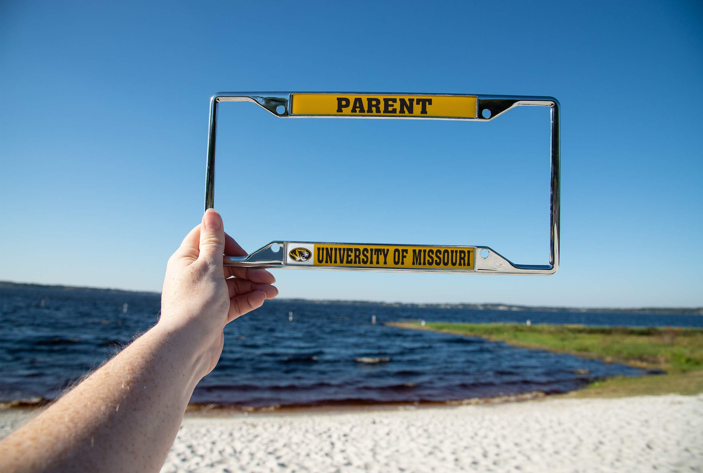 University of Missouri Tigers Metal License Plate Frame - Desert Cactus Design Car Accessories for Front or Rear Bumper - Perfect for Alumni, Fans and Game Day Spirit (Set of 1)