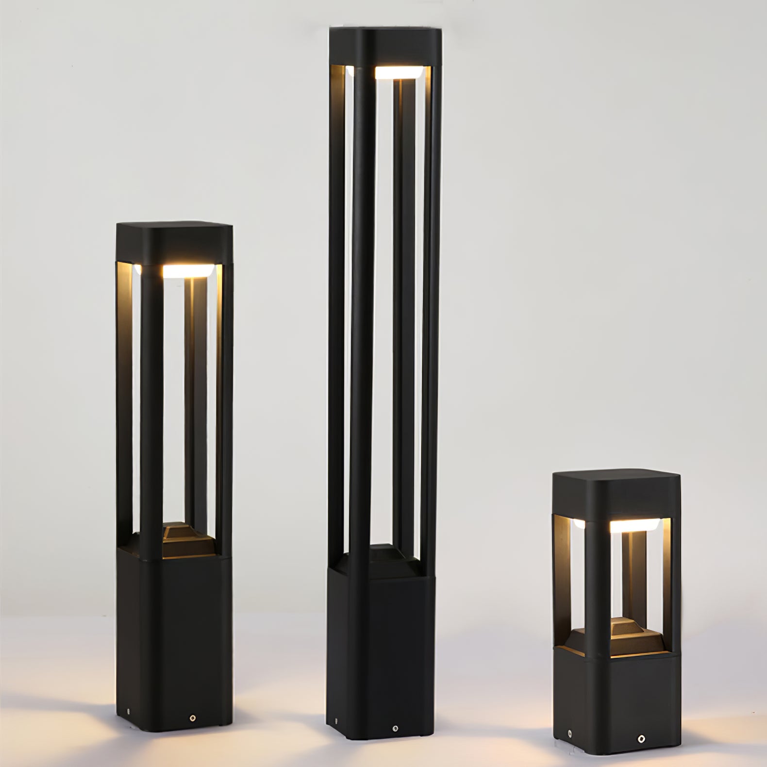 Outdoor Rectangular Column Garden Light - Waterproof LED Landscape Lighting for Patio, Yard, and Pathway Decor