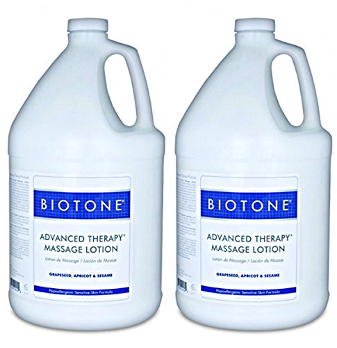 Biotone Advanced Therapy Massage Lotion - Professional Grade, 2 Gallons (2-Pack) for Deep Tissue & Relaxation - Ideal for Massage Therapists, Spas & Home Use