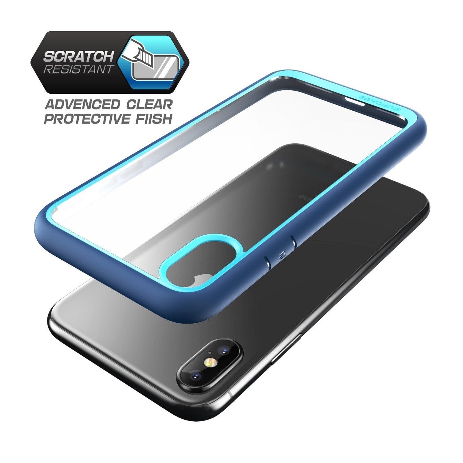 iPhone XS Max Case - Unicorn Beetle Style Slim Clear Protective Cover in Blue | Shockproof & Scratch Resistant for Everyday Use & Outdoor Activities