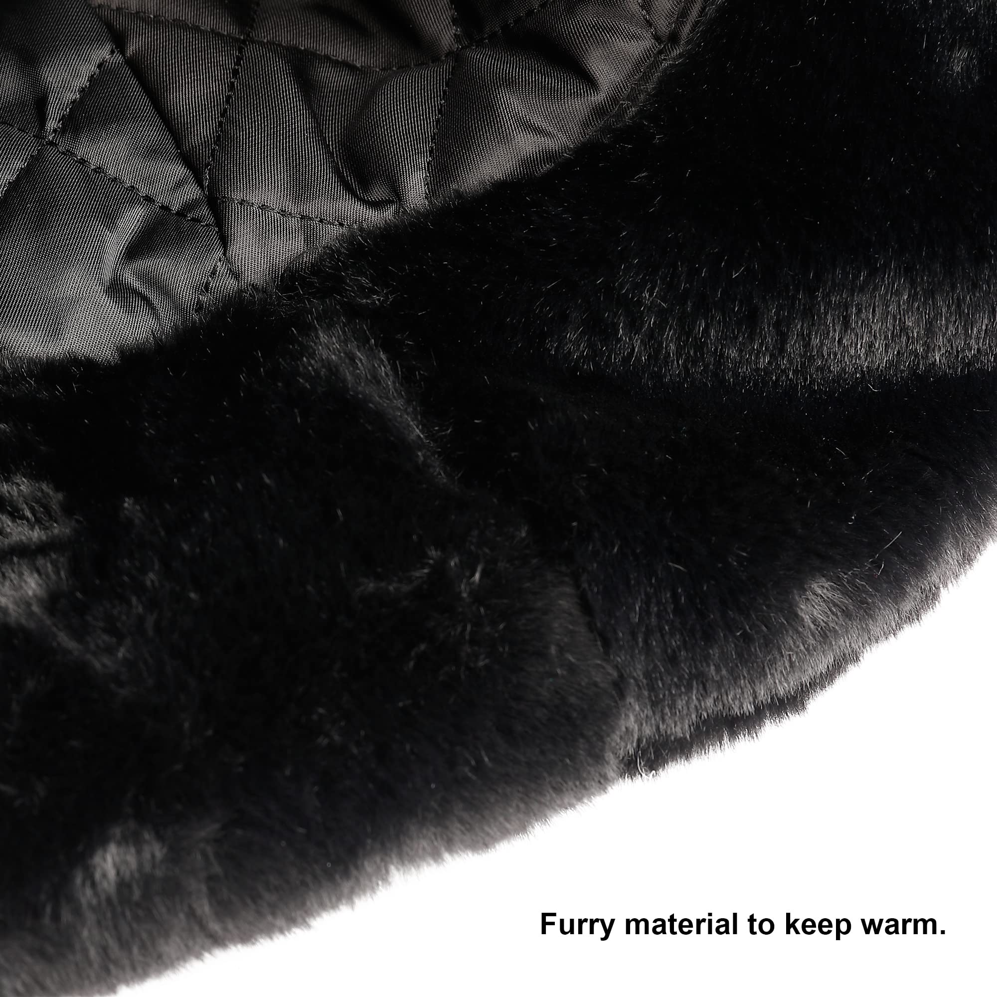 Cozy Winter Furry Bucket Hat for Women & Men - Warm Fluffy Fuzzy Beanie with Ear Flaps - Perfect for Skiing, Snowboarding & Cold Weather Outdoor Activities
