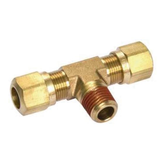 Fortpro Air Brake NTA Compression Fitting Male Branch Tee - 3/8 Tube & 3/8 Thread - Replaces 38140 - 5 Pack (F229062) - Ideal for Heavy Duty Truck & Trailer Brake Systems