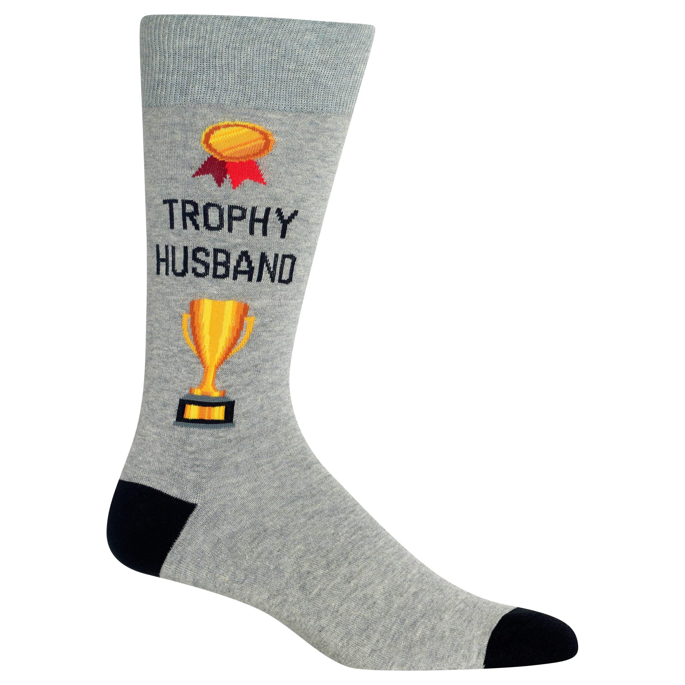 Hot Sox Men's Fun Wedding Groom Crew Socks - 1 Pair Pack - Cool & Funny Husband Novelty Socks - Perfect Gift for Groomsmen, Bachelor Party & Anniversary - Fashionable & Comfortable Wedding Accessories