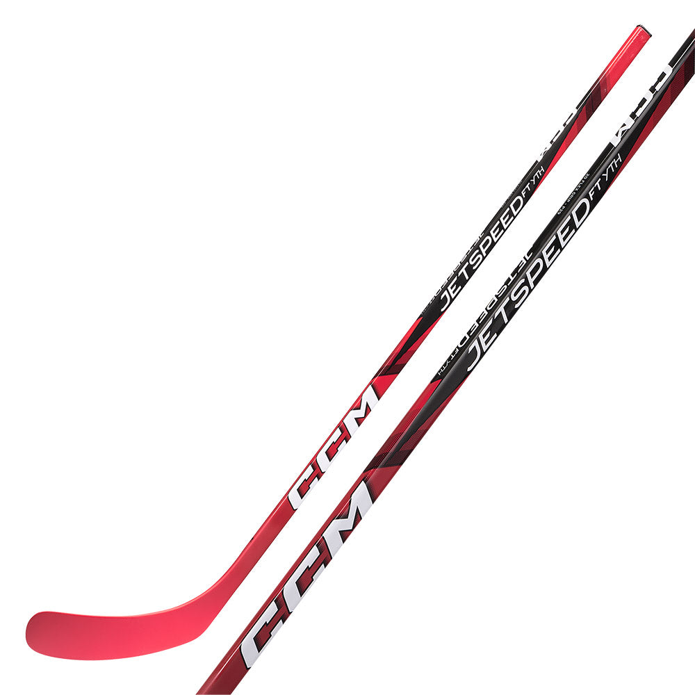 CCM Jetspeed FT Youth 2024 Ice Hockey Stick - Lightweight Composite Hockey Stick for Kids & Juniors - Perfect for Practice, Games & Training Sessions