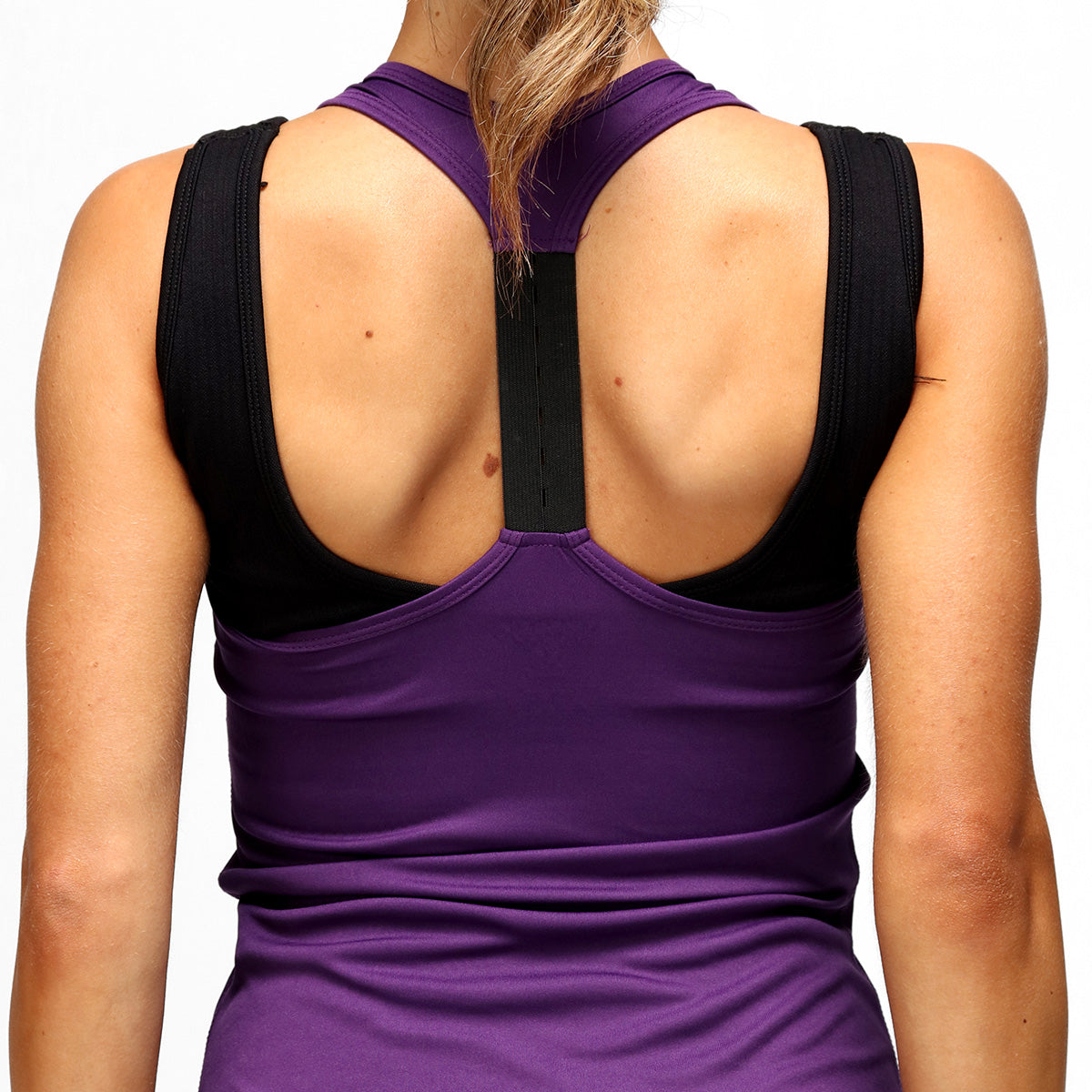 Purple Performance Strap Back Vest for Women - Lightweight Running & Workout Top for Gym, Yoga & Outdoor Activities