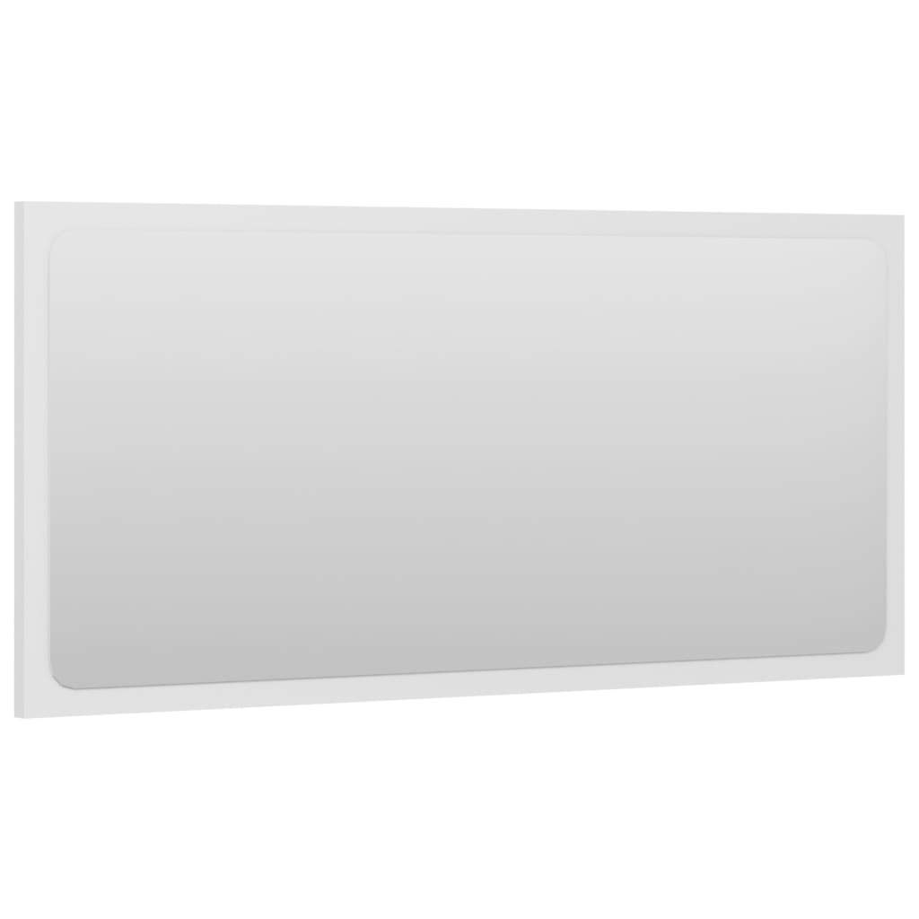 Modern White Bathroom Mirror - 31.5