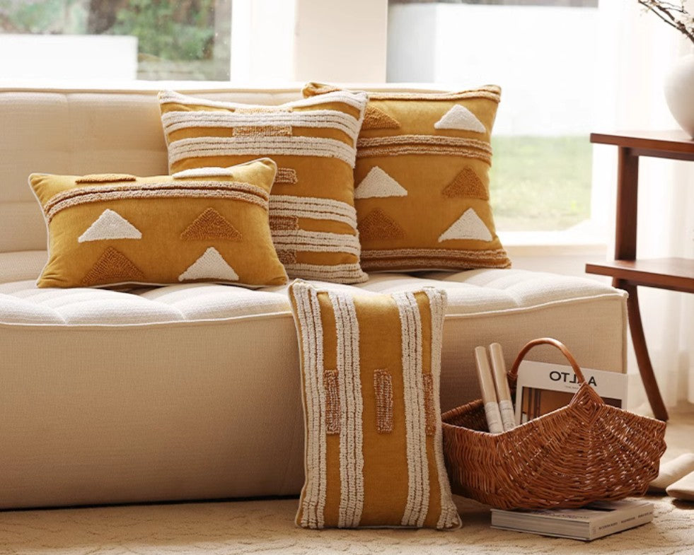 Modern Decorative Throw Pillows for Couch & Living Room - Stylish Square Sofa Pillow Covers & Cushions - Perfect for Home Decor, Lounge Relaxation and Interior Design Accents