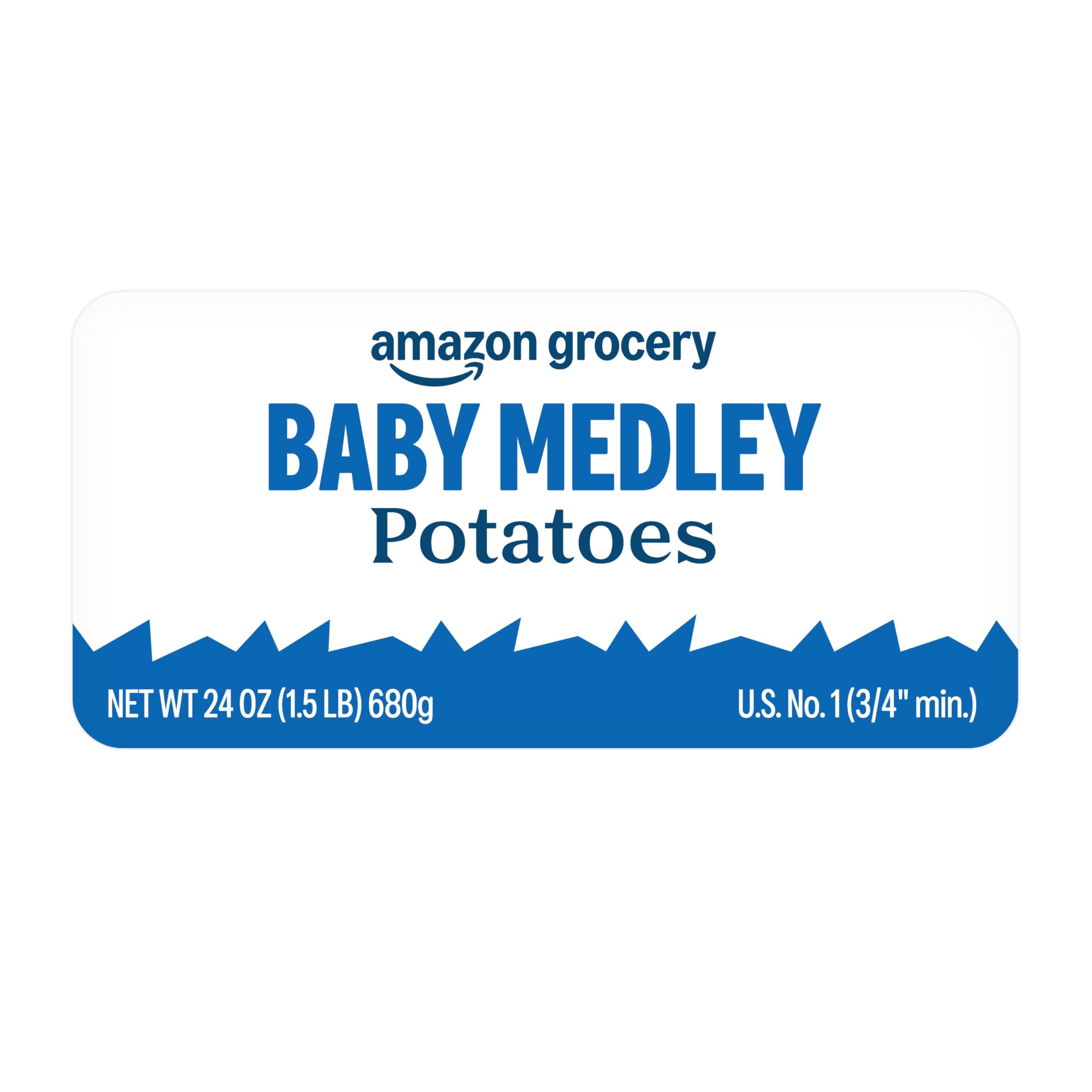 Organic Baby Medley Potatoes 1.5 Lb - Fresh Mixed Color Potatoes for Roasting, Baking & Salads - Amazon Grocery (Packaging May Vary)