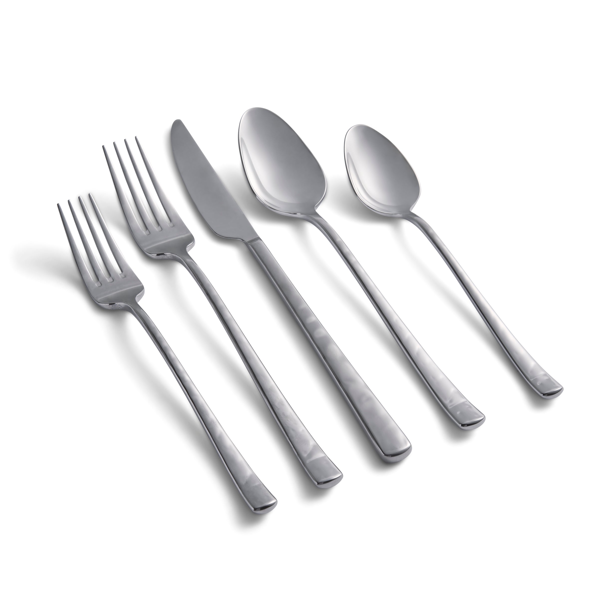 Almada Mirror 5-Piece Dinnerware Set - Elegant Tableware for Fine Dining, Dinner Parties & Home Decor