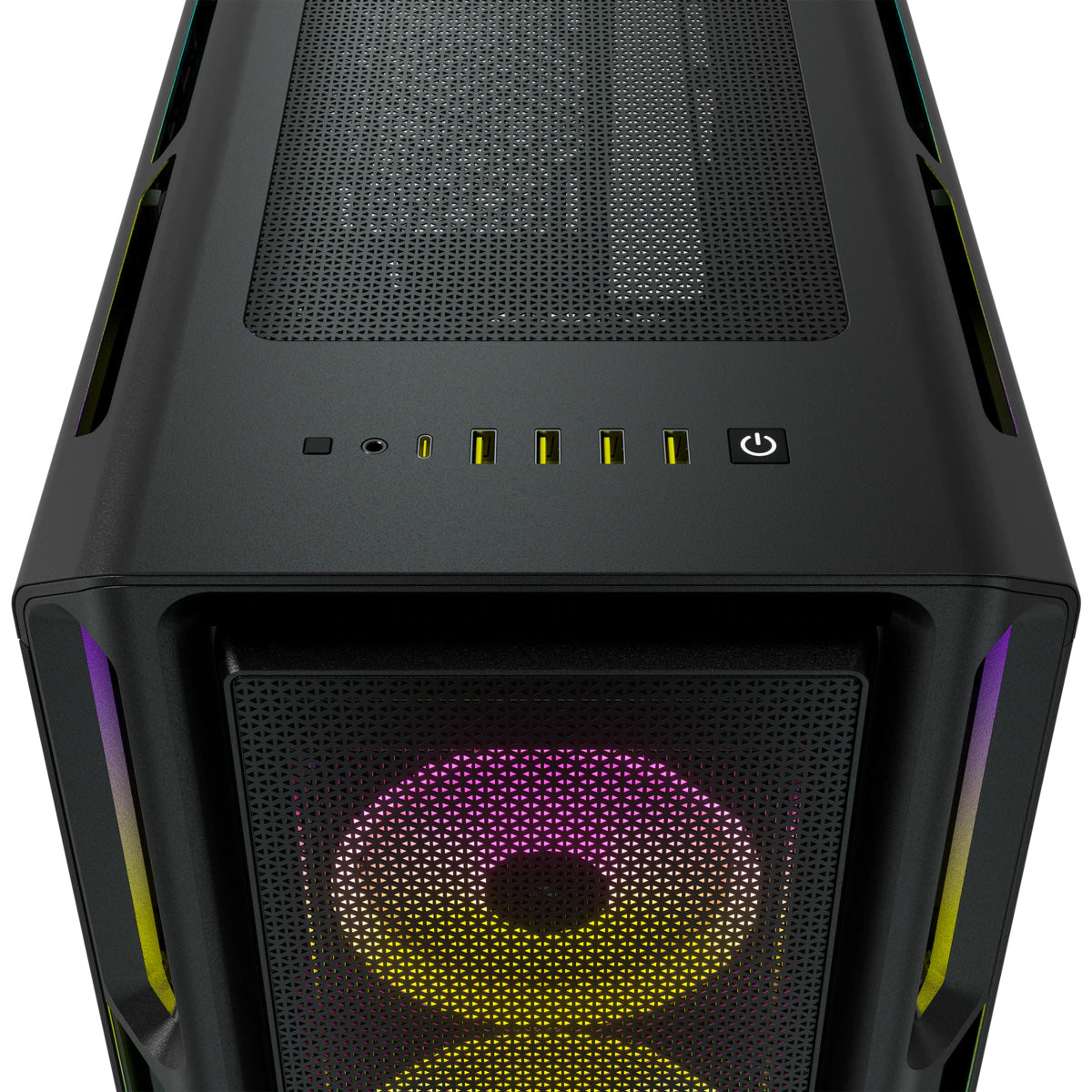 Corsair iCUE 5000T RGB Mid Tower PC Gaming Case - Black | High Airflow Tempered Glass Design | Perfect for Gaming Rigs & Streaming Setups