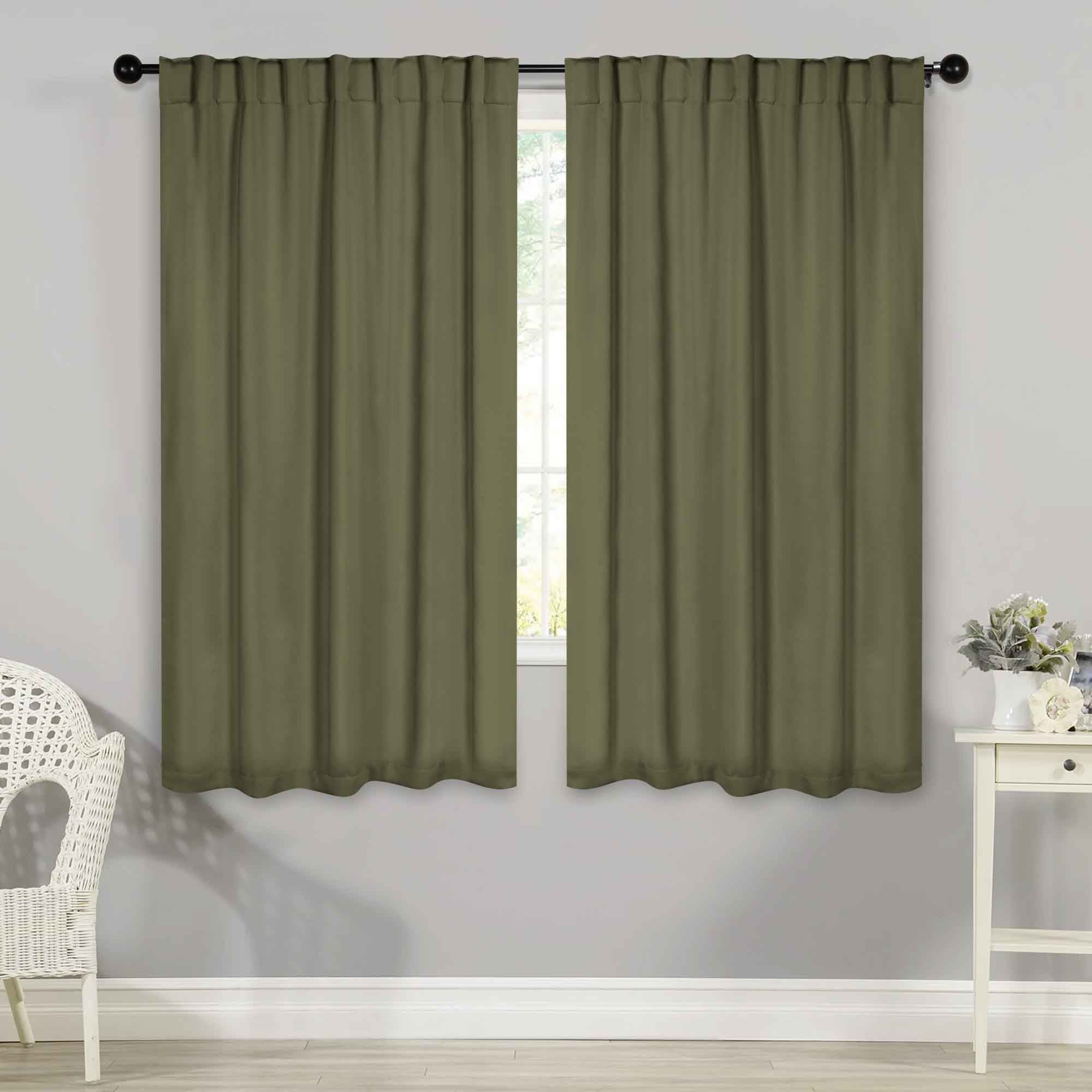 Premium Blackout Curtains for Bedroom - Solid Room Darkening Thermal Insulated Drapes with Back Tabs (Set of 2 Panels) - Perfect for Home Theater, Nursery & Light Sleepers