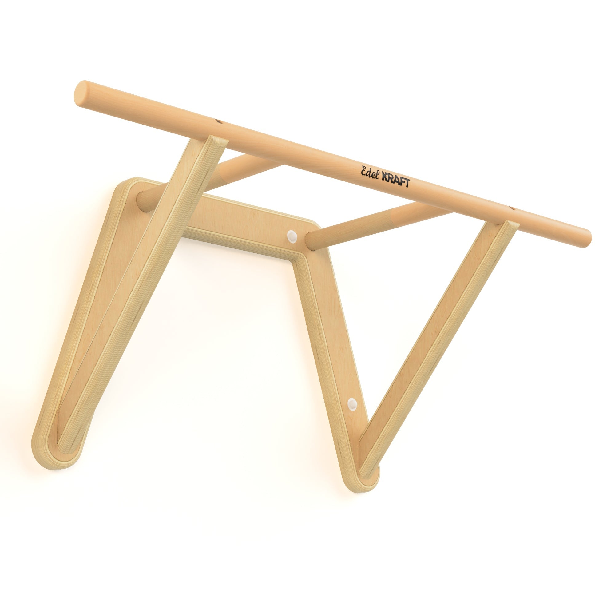 Premium Wooden Pull-Up Bar for Home Gym - Heavy Duty Ceiling Mounted Chin-Up Bar for Strength Training & Fitness Workouts