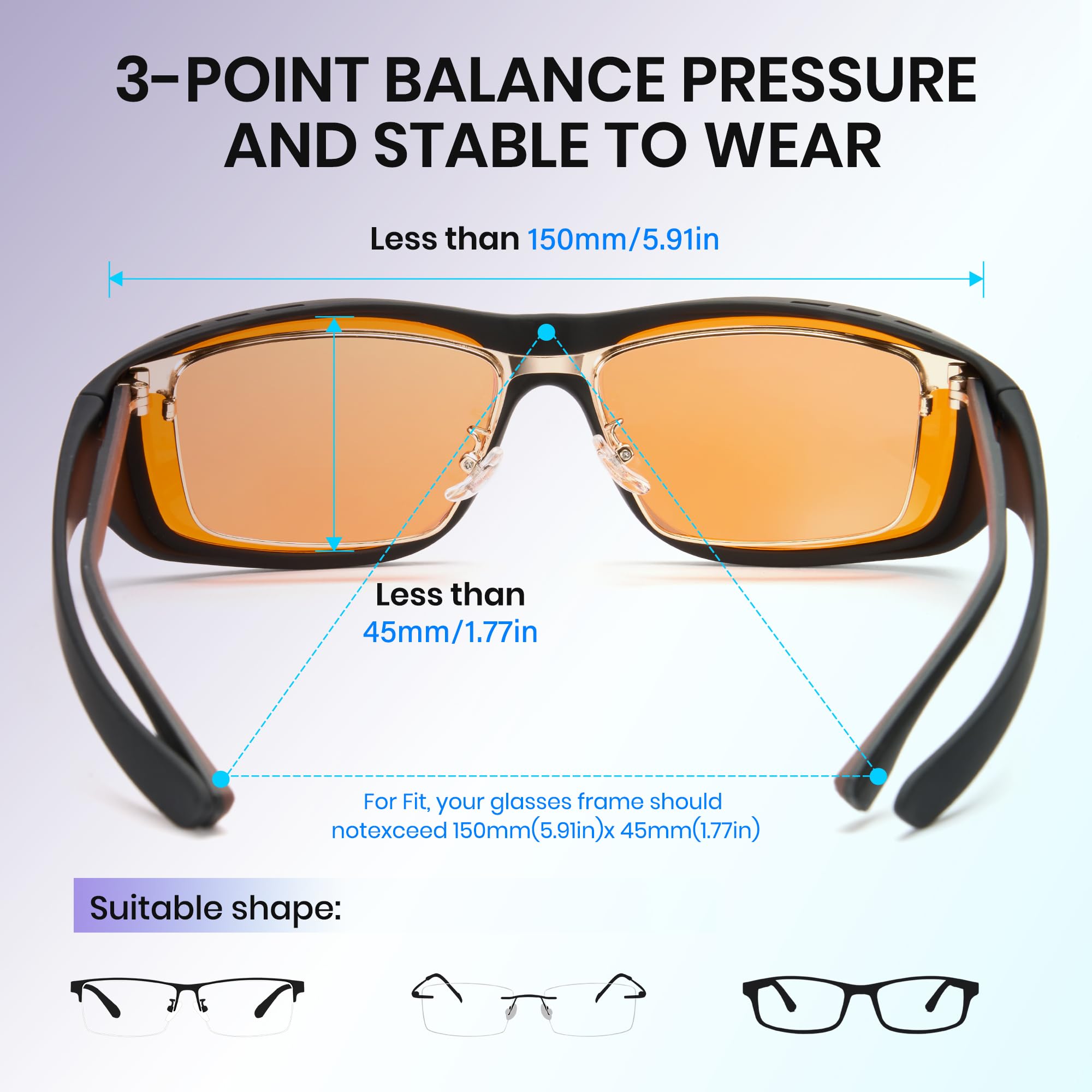 Cyxus Blue Light Blocking Glasses for Men & Women - Anti Eye Strain Computer Glasses, Gaming Glasses, Screen Protection (Model 8180) - Perfect for Office Work, Online Classes & Late-Night Gaming