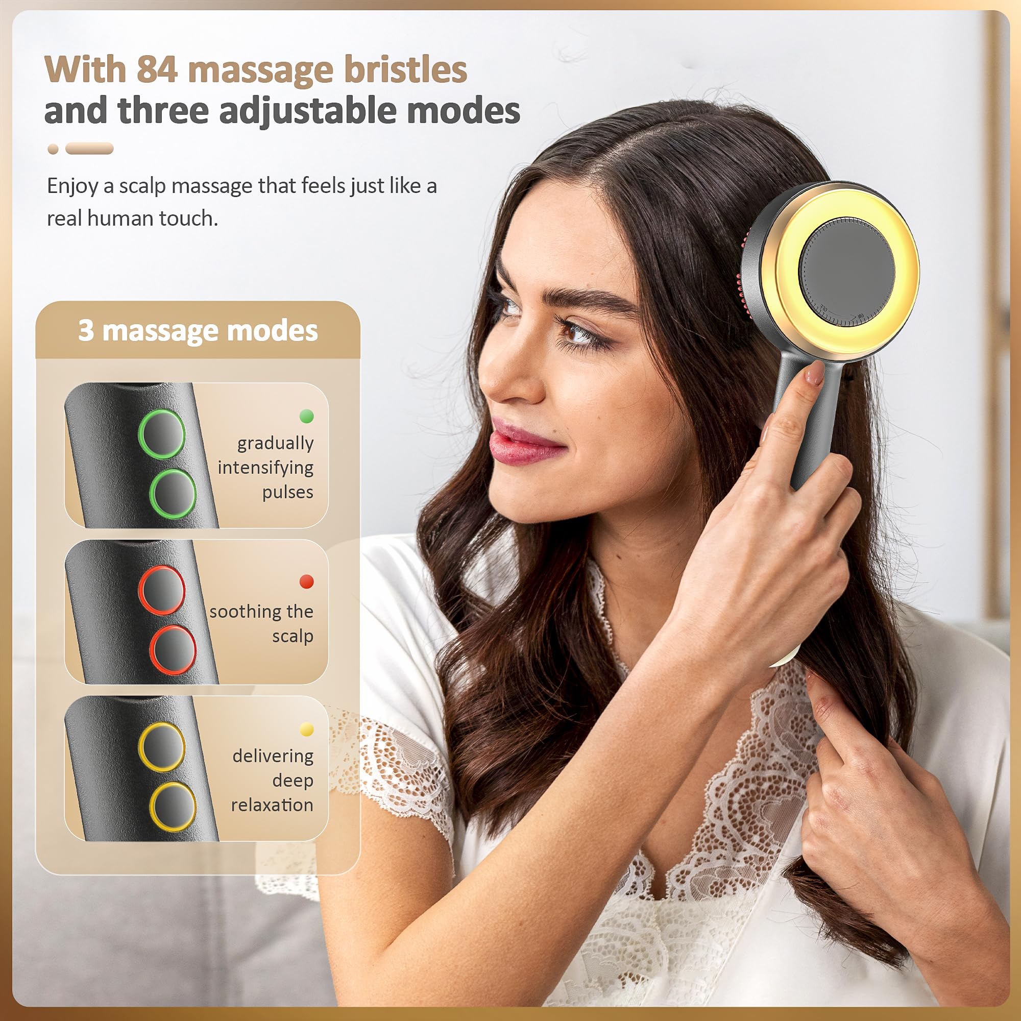 3-in-1 Electric Scalp Massager with Hair Oil Applicator & Atomization Function - Detachable Oil Chamber & Spray Nozzle for Easy Cleaning, Hair Growth Stimulator for Men & Women - Perfect for Home Hair Care & Salon Treatments