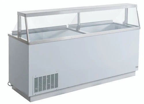 Premium Coldline DIP 88 89 Commercial Ice Cream Dipping Cabinet Freezer - 16 Tub Capacity for Ice Cream Shops, Dessert Stores & Frozen Treat Businesses
