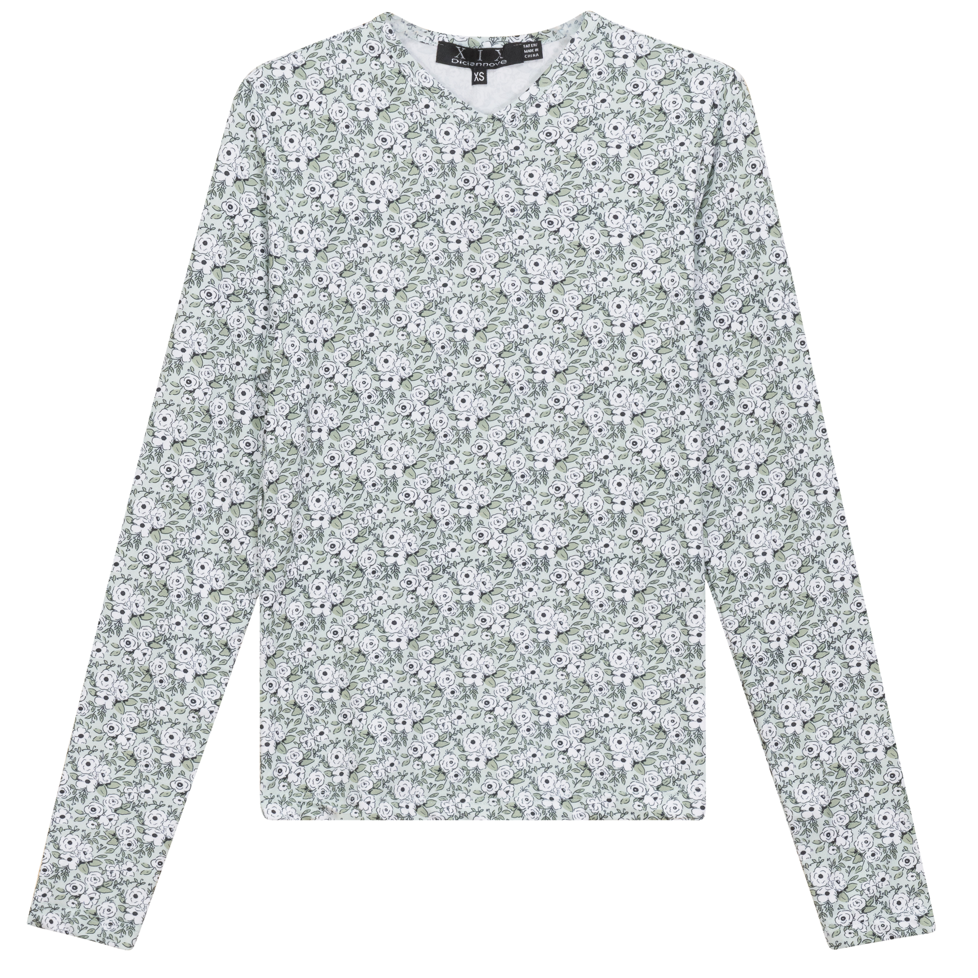 Printed V Neck Long Sleeve T-Shirt for Women - Fashion Casual Top for Everyday Wear, Work & Outings