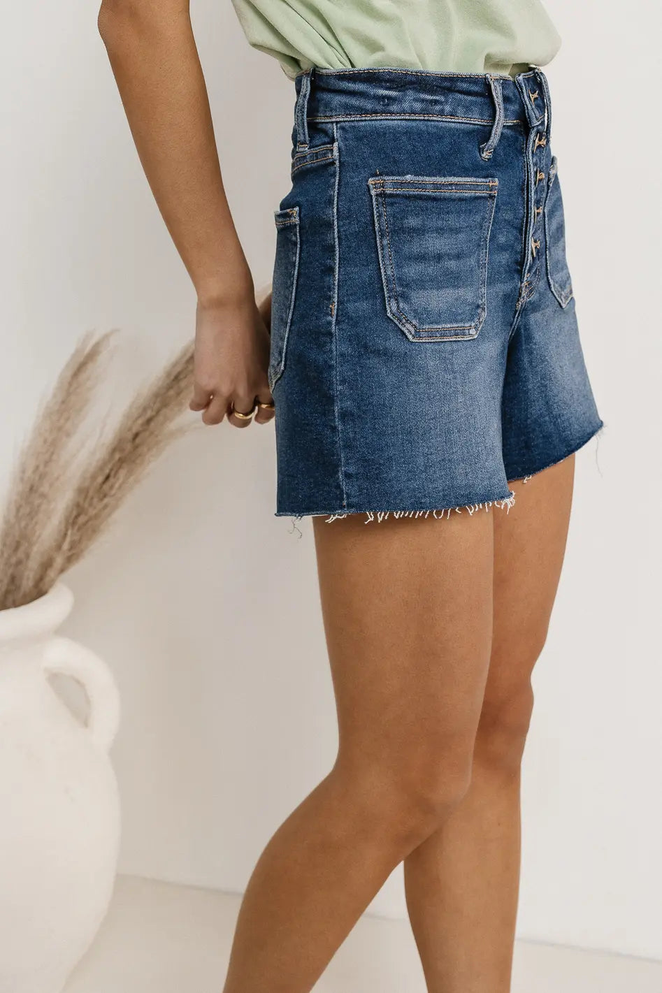 McKay Button Fly Shorts for Men - Classic Denim Shorts with Button Fly | Perfect for Casual Wear, Summer Outfits & Beach Vacations
