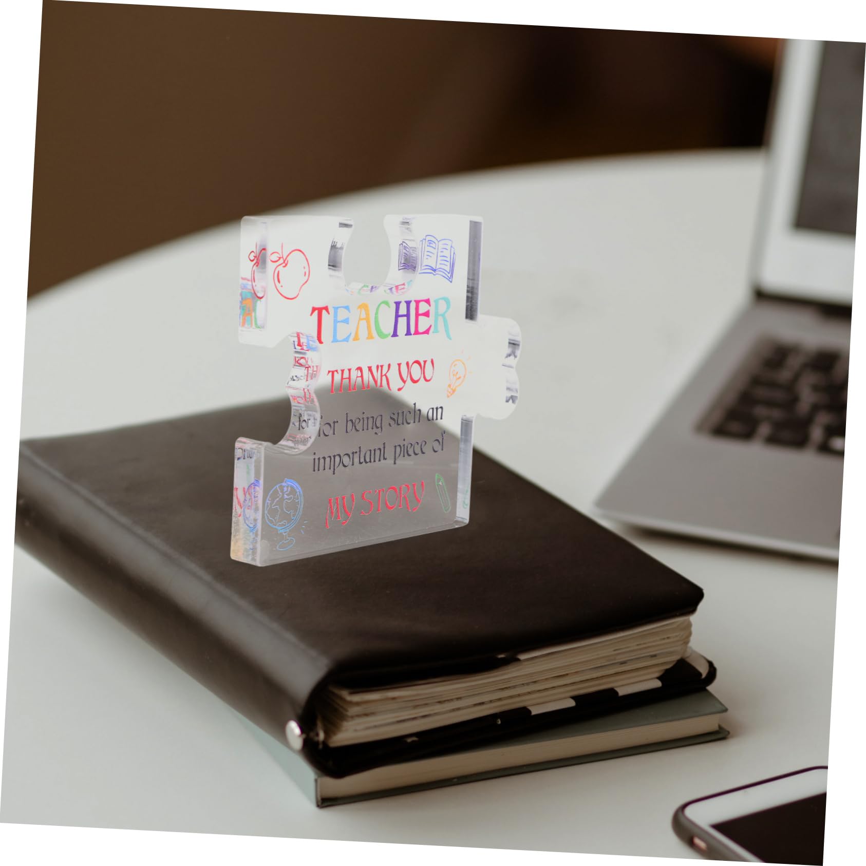 COHEALI Thank You Desk Sign - Elegant Acrylic Office Decor for Teachers, Coworkers & Appreciation Gifts - Perfect for Classrooms, Workstations & Home Offices