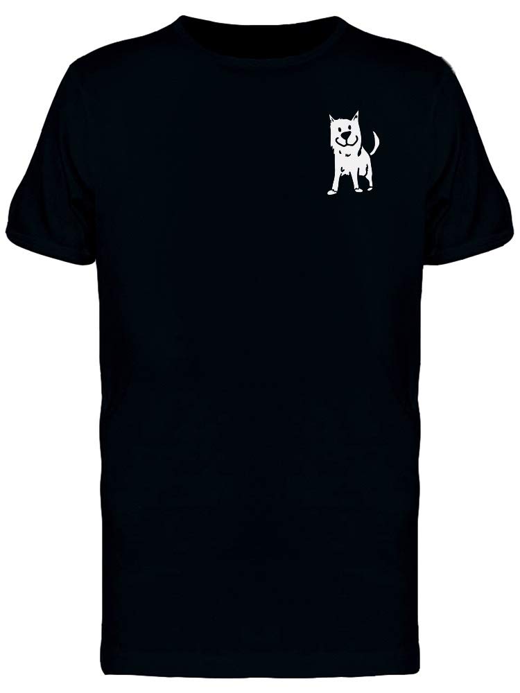 Stylish Upperside Cute Small Dog Graphic T-Shirt for Men - Perfect for Casual Wear, Pet Lovers & Everyday Outfits