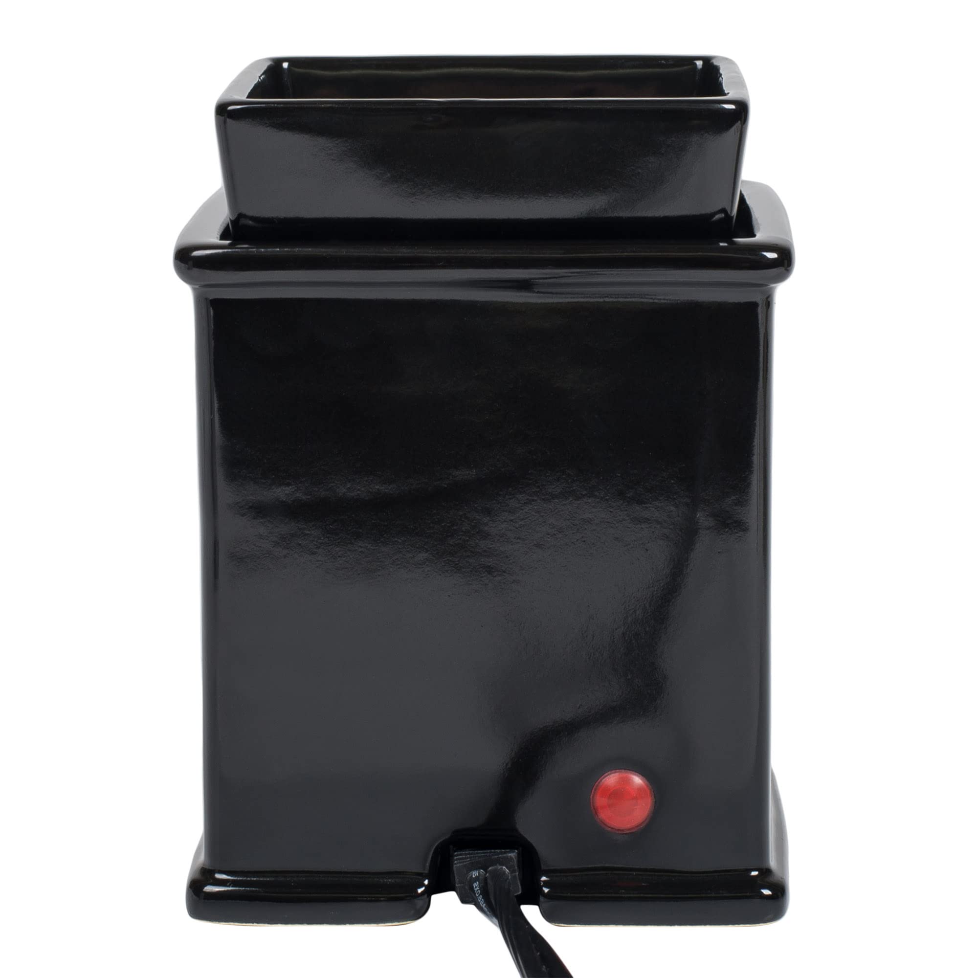 Elanze Designs Home Sweet Home Ceramic Glossy Black Photo Frame & Wax Warmer - Interchangeable Decor for Candles, Oils, and Photos | Perfect for Living Room, Bedroom, and Gift Giving