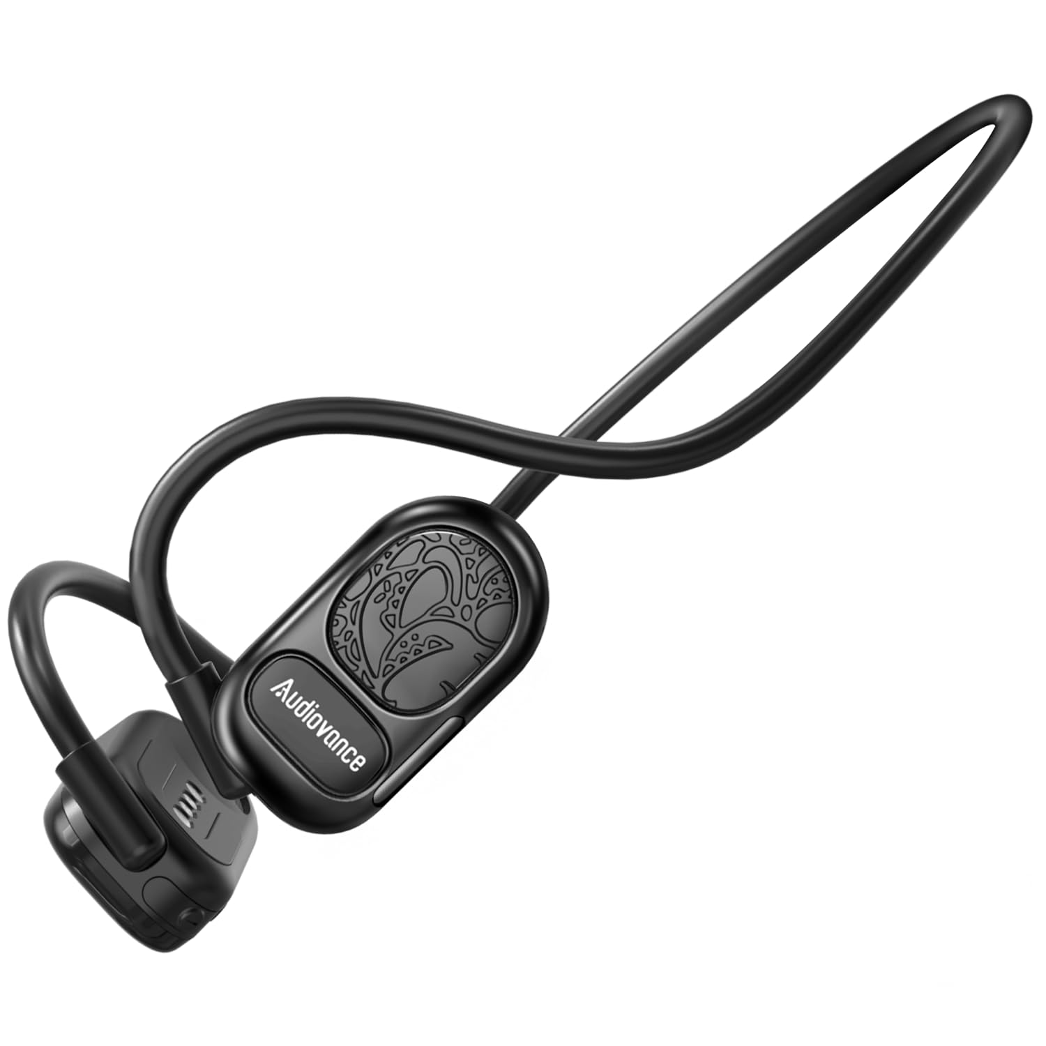 OpenComfy CF201 Wireless Open-Ear Bluetooth Headphones for Running - Superior Sound, Comfortable Secure Fit with Ambient Awareness (Black) - Perfect for Jogging, Gym Workouts & Outdoor Activities