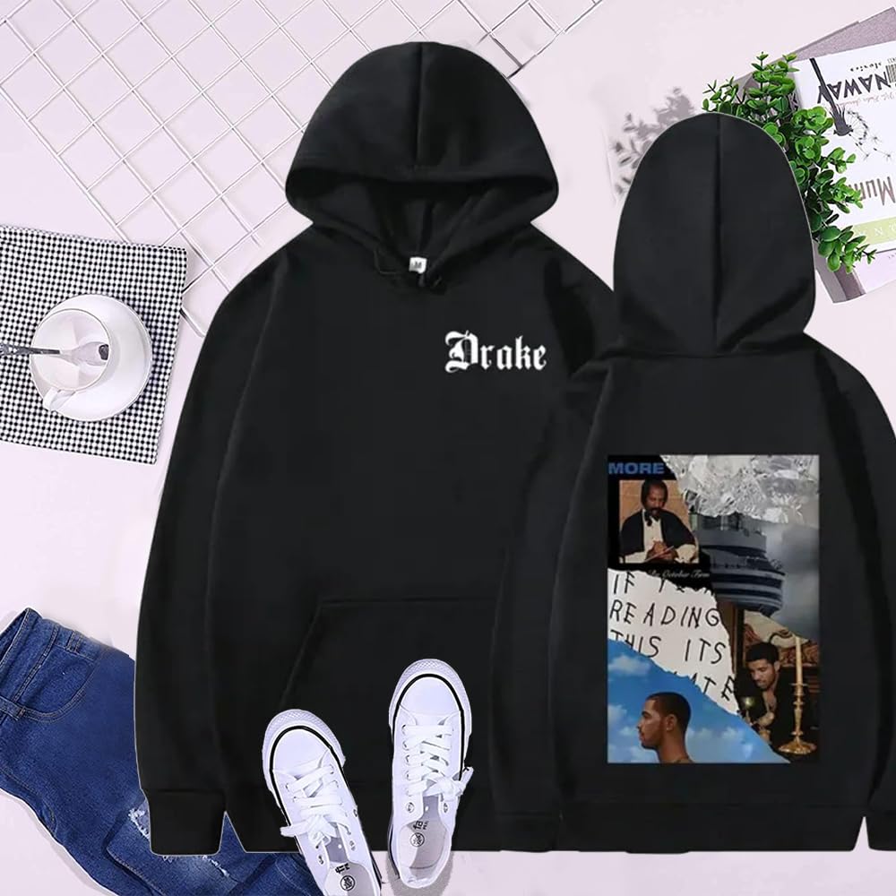 Drekee All The Dogs Letter Hoodie - Men's Hip Hop Pullover Sweatshirt with Print, Y2K Streetwear for Casual Wear & Rapper Merch
