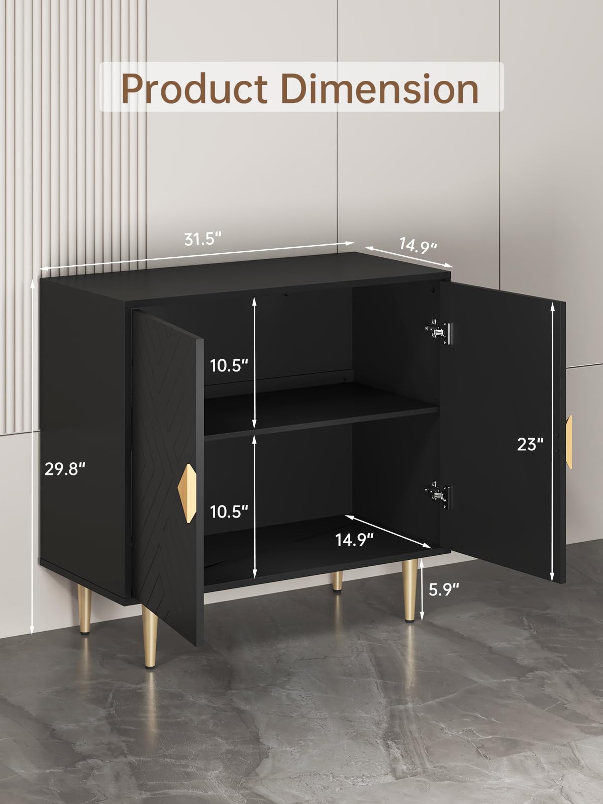 Modern Sideboard Buffet Cabinet - 31.5