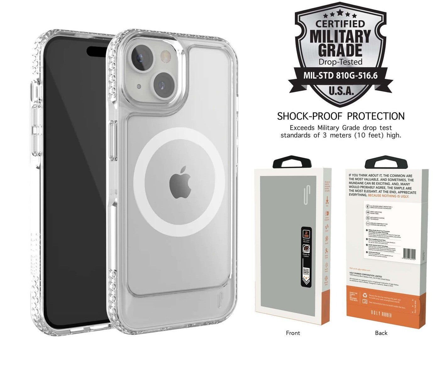 MagSafe Compatible Shockproof Bumper Case for iPhone 16 Pro Max - Durable Rubber Protection for Outdoor, Sports & Daily Use
