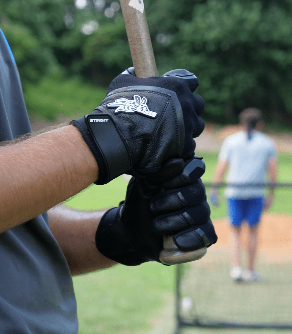 Sting Squad Batting Gloves - Blackout Baseball Gloves for Men & Women | Perfect for Training, Games & Outdoor Sports