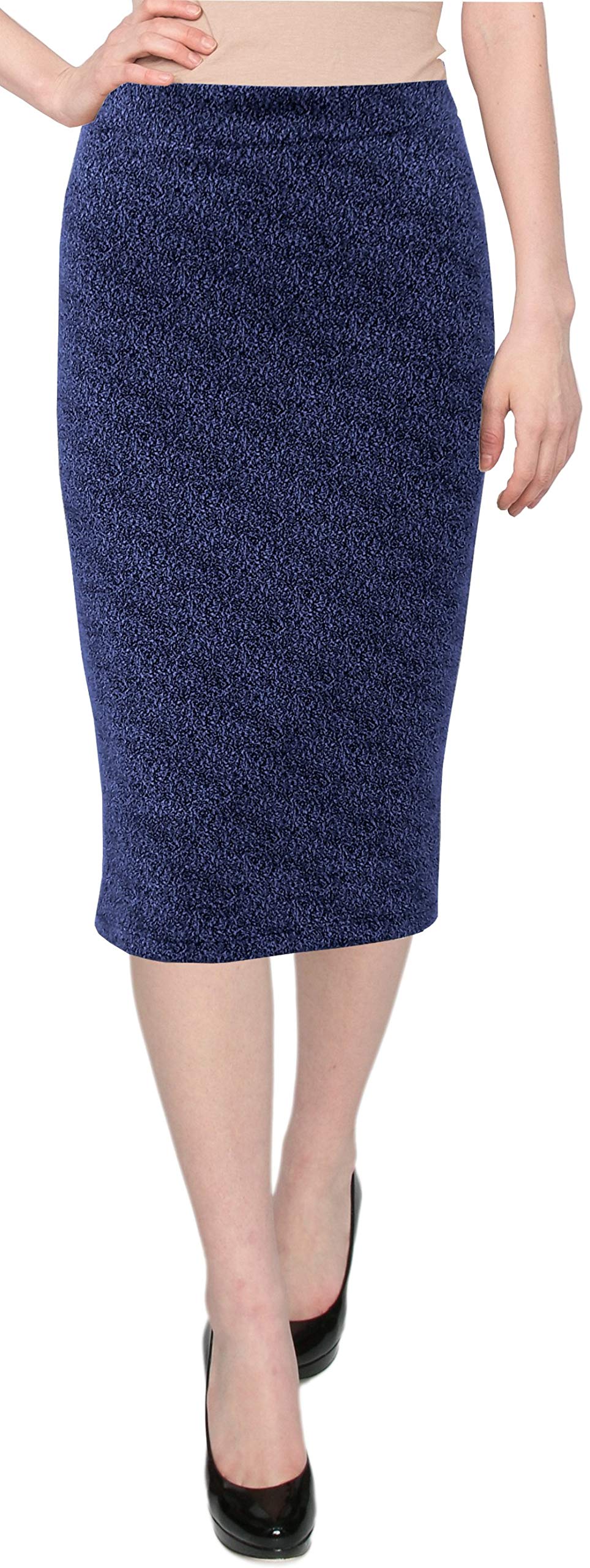Women's Stretch Bodycon Pencil Skirt - Office Wear & Modest Fashion