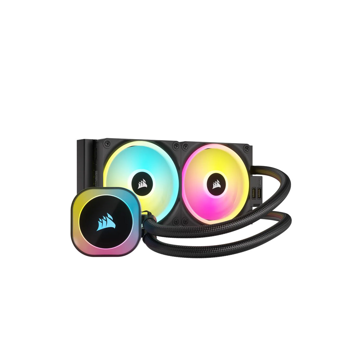 Corsair iCUE LINK H100i RGB 240mm All-in-One Liquid CPU Cooler - Premium RGB Lighting & High Performance Cooling for Gaming PCs & Workstations