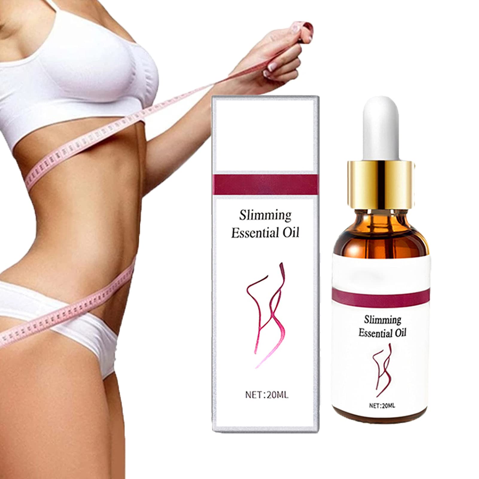 Belly Slimming Massage Oil for Weight Loss - Fat Burning & Cellulite Treatment for Thighs, Buttocks & Stomach - Firming Essential Oil for Body Shaping & Curvy Beauty (1PC) - Perfect for Post-Pregnancy Care & Spa Massage Therapy