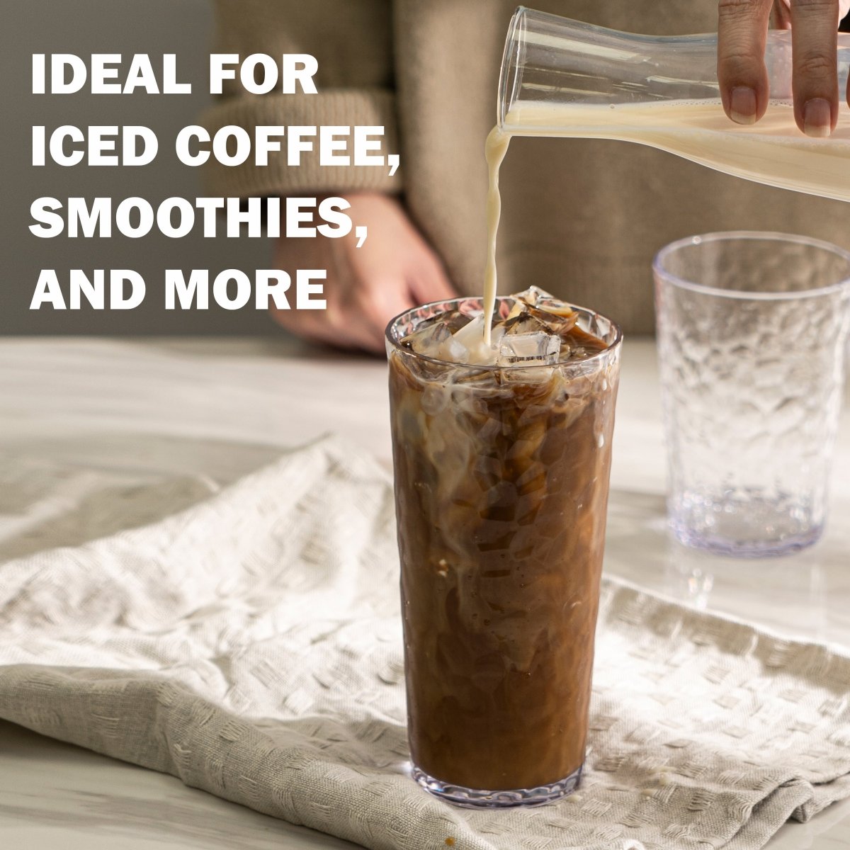 Premium ChillCraft Clear Highball Tumblers Set of 8 - 16oz Crystal Glass Cups for Cocktails, Iced Coffee & Smoothies - Perfect for Home Bars, Parties & Outdoor Gatherings
