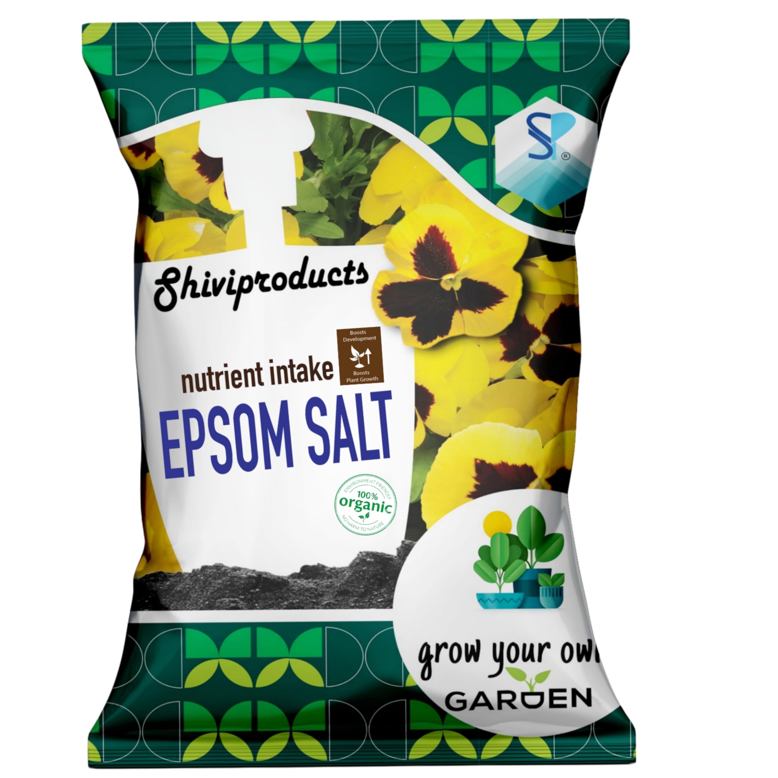 Shiviproducts Epsom Salt (Magnesium Sulfate) 800g - Organic Plant Fertilizer for Garden Growth, Nutrient Boost & Muscle Pain Relief - Perfect for Home Gardening, Lawn Care & Relaxing Bath Soaks