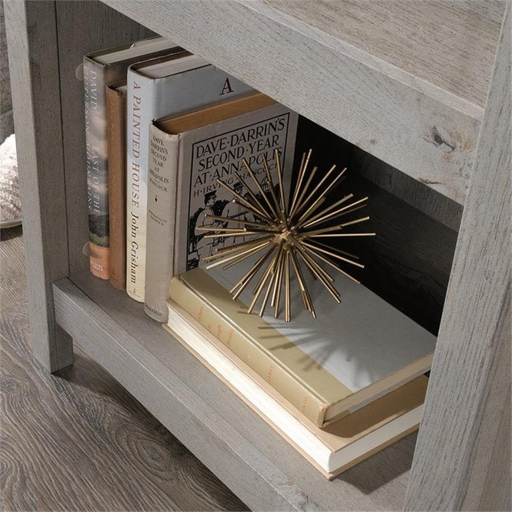 Pemberly Row 1-Drawer Nightstand in Mystic Oak Finish - Bedside Table for Bedroom, Living Room & Guest Room
