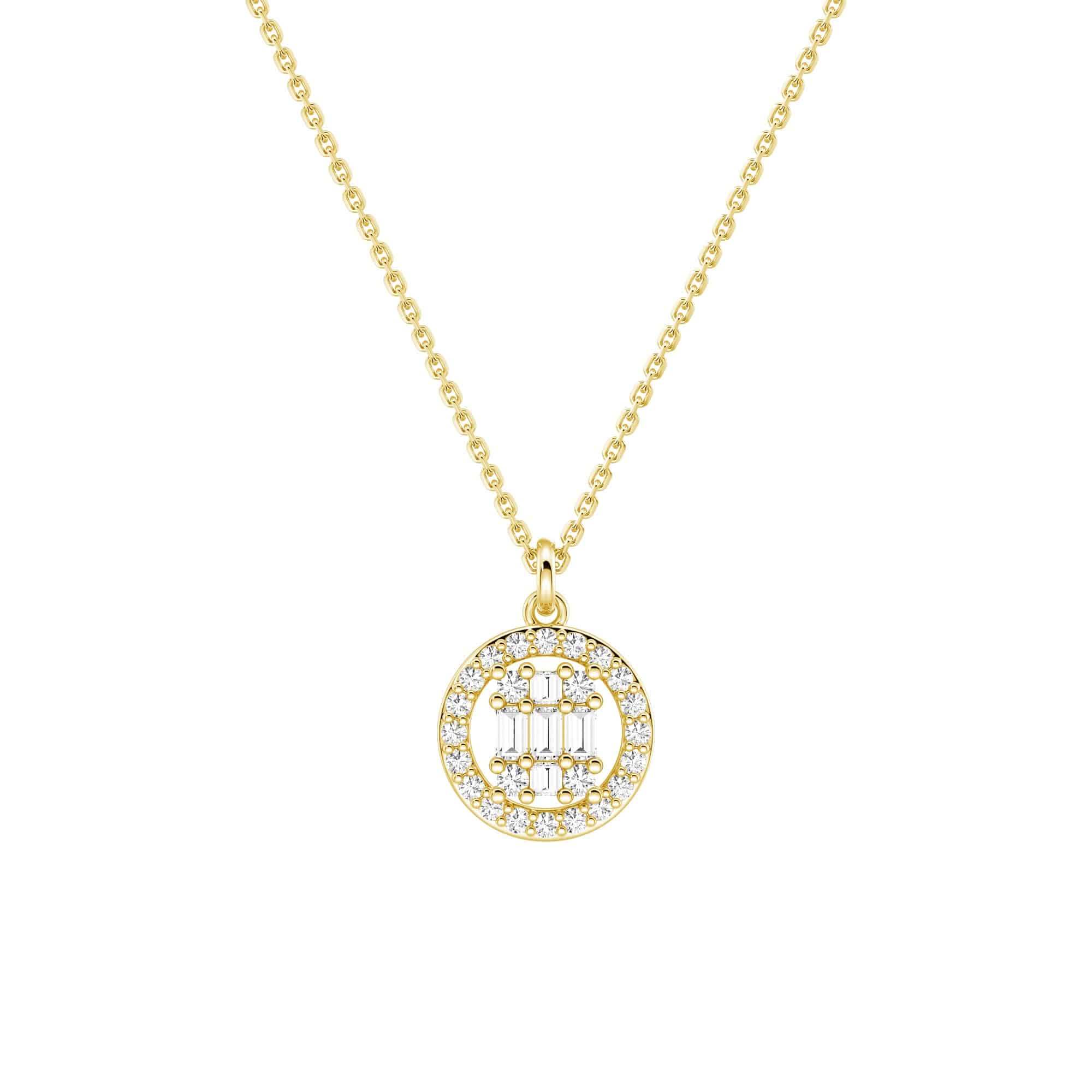 Infinity Halo Lab Grown Diamond Circle Cluster Necklace | 14K Gold Pendant | Ethical & Sustainable Jewelry | Perfect for Anniversaries, Weddings & Special Occasions