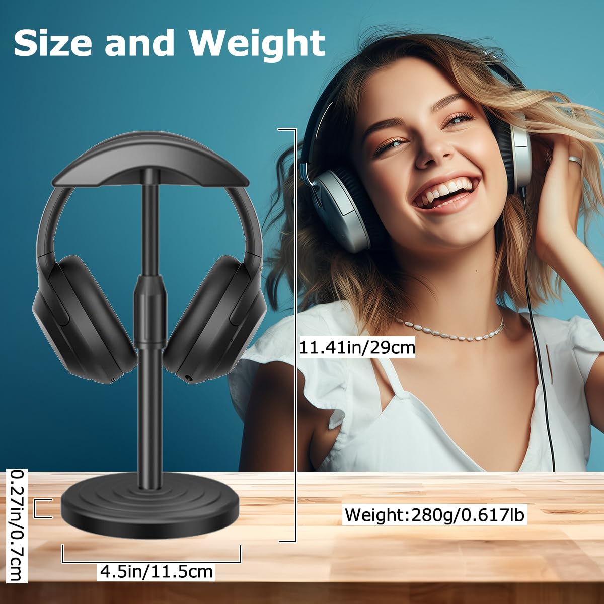 Premium Universal Headphone Stand - Durable Desk Hanger Holder & Organizer for Gaming Headsets, Headphones Storage Mount with Space-Saving Design | Perfect for Office, Gaming Setup & Home Workspace