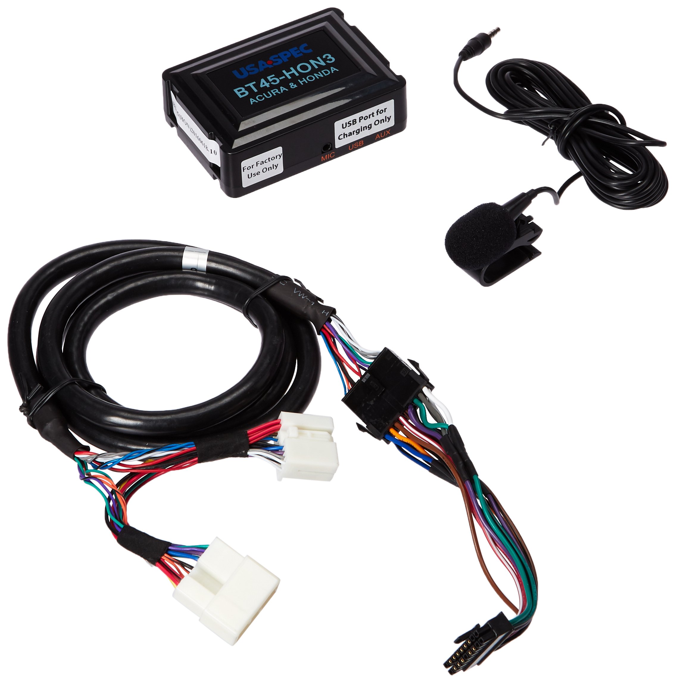 BT45-HON3 Bluetooth Car Kit - Wireless Phone & Music Adapter with AUX Input for 2003-2014 Honda & Acura Vehicles (Black) | Hands-Free Calling & Audio Streaming for Safer Driving